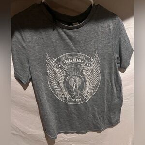 H&M Pure Metal Stay Bold Grey Tee- Medium